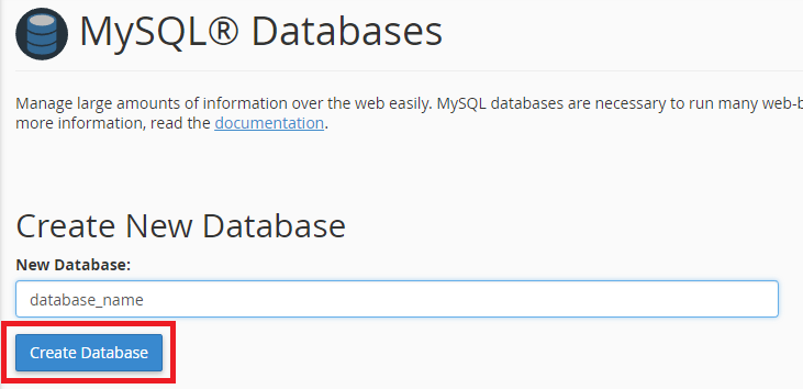 Create New Database