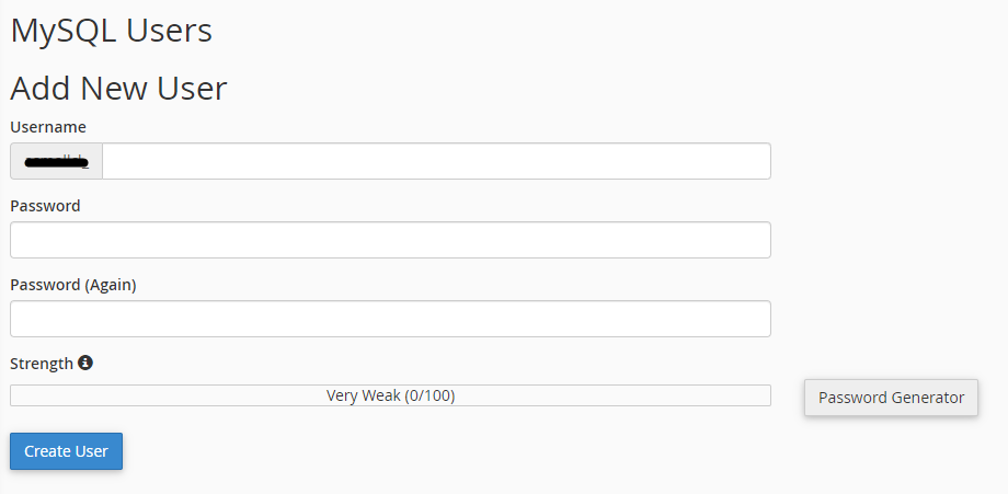 Add New MySQL User