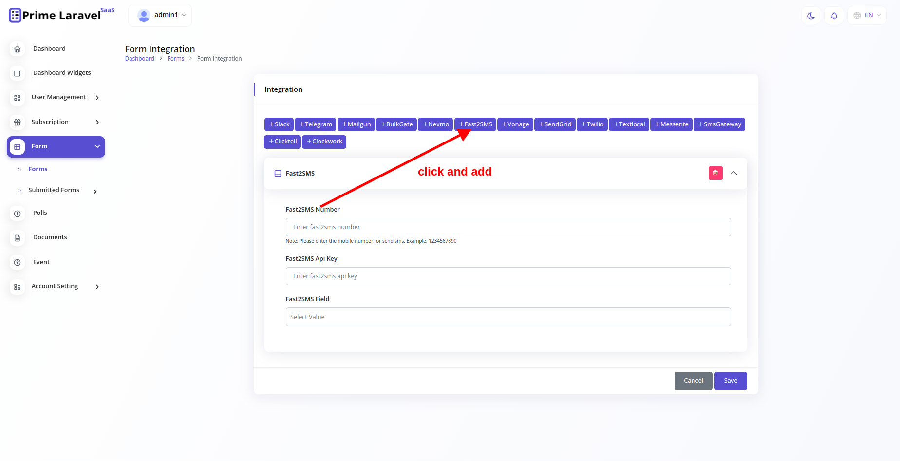 Documentation | Prime Laravel Form Builder Sass