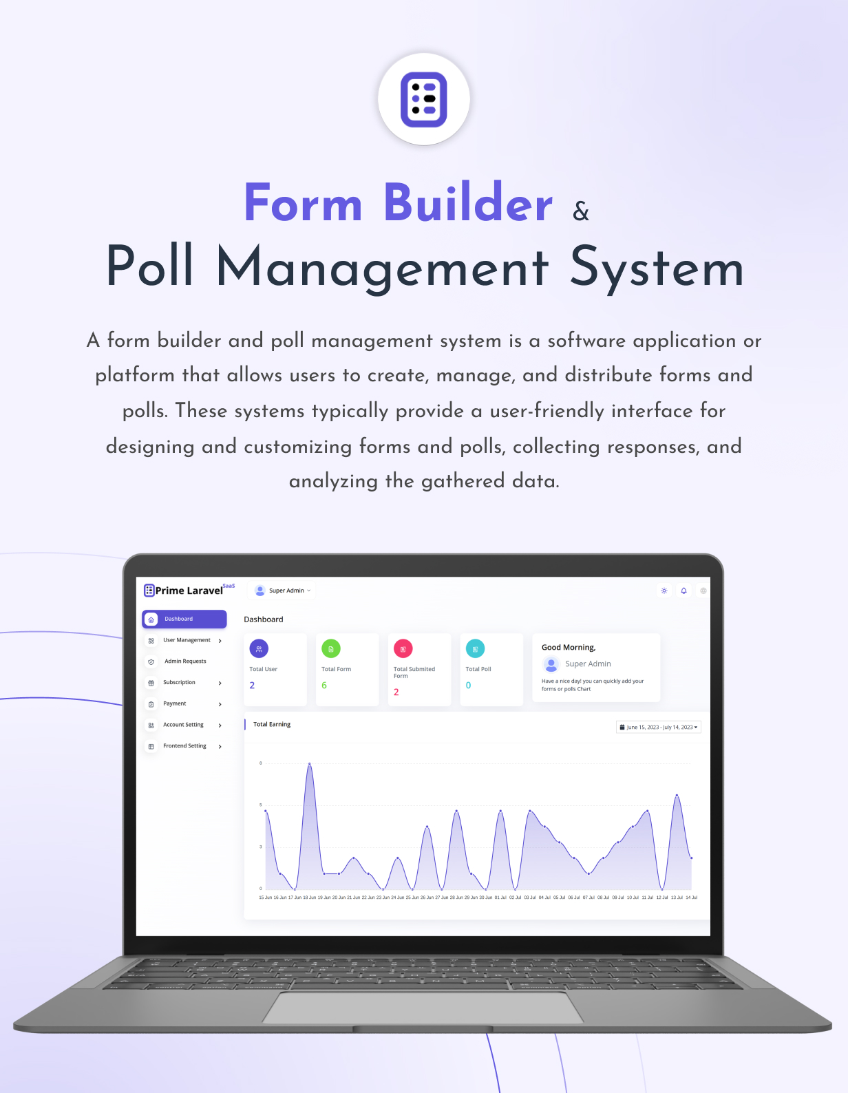 Prime Laravel Saas - Form builder & Poll Management System - 1