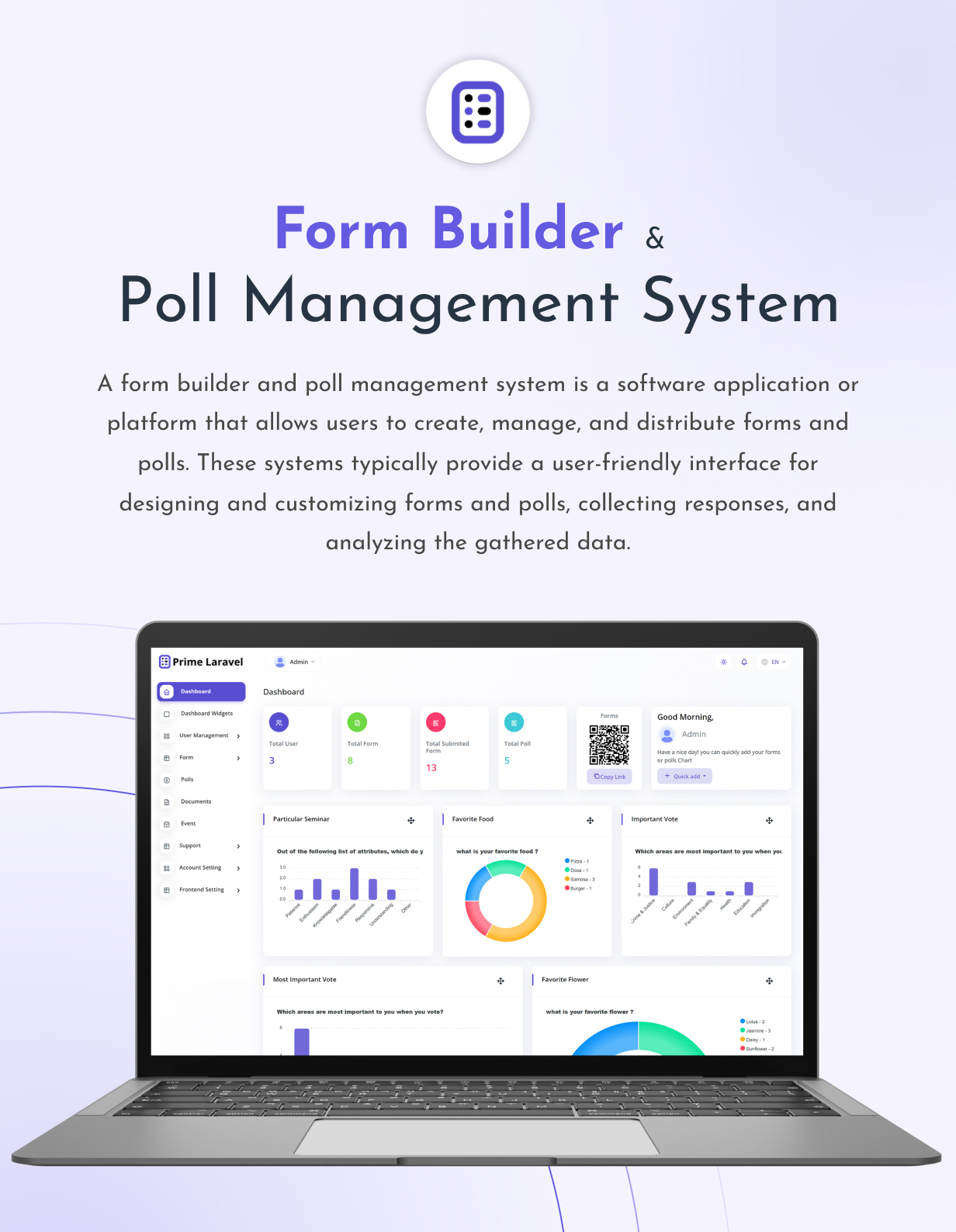 Prime Laravel - Form Builder & Poll Management System - 1